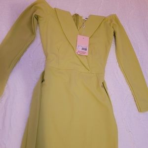 light green belted blazer dress